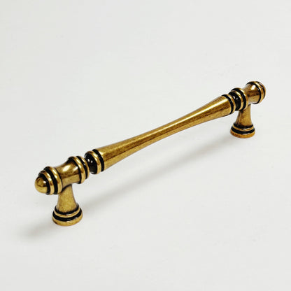 Traditional Antique Brass "Palermo" Drawer Knobs and Pulls.