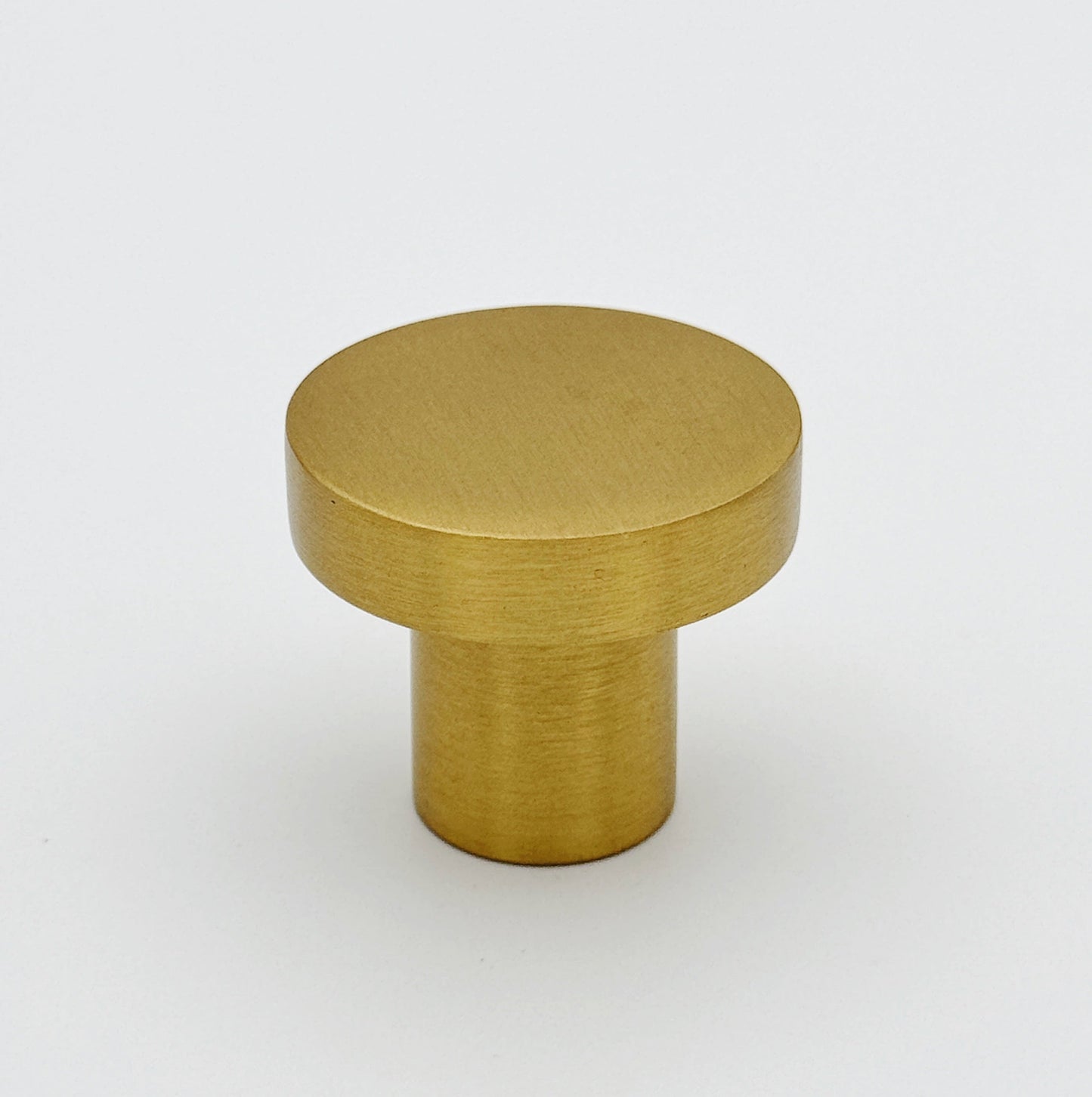 Brushed Brass "Lounge" Cabinet Knob and Wire Drawer Pulls