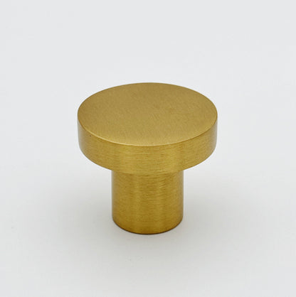 Brushed Brass "Lounge" Cabinet Knob and Wire Drawer Pulls