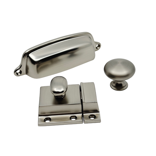 Brushed Nickel "Eloise" Cabinet Hardware