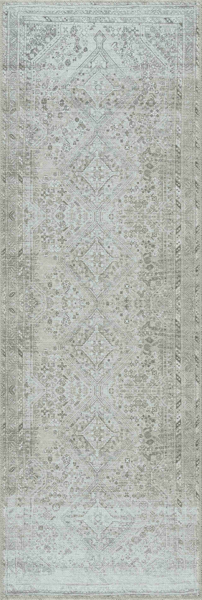 Barny Sage Flat Pile Washable Rug
