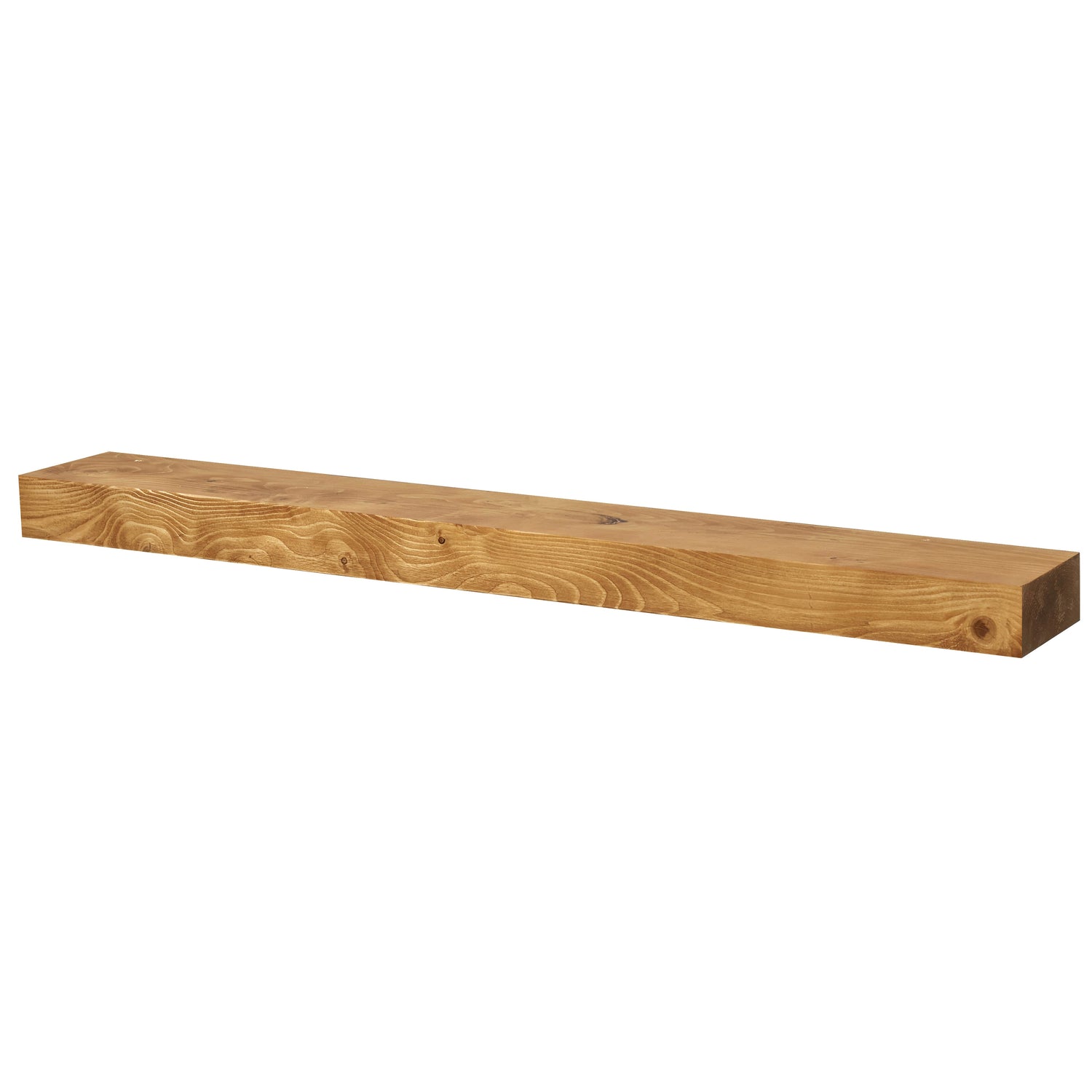 Smooth Solid Floating Timber Fireplace Mantel Shelf.