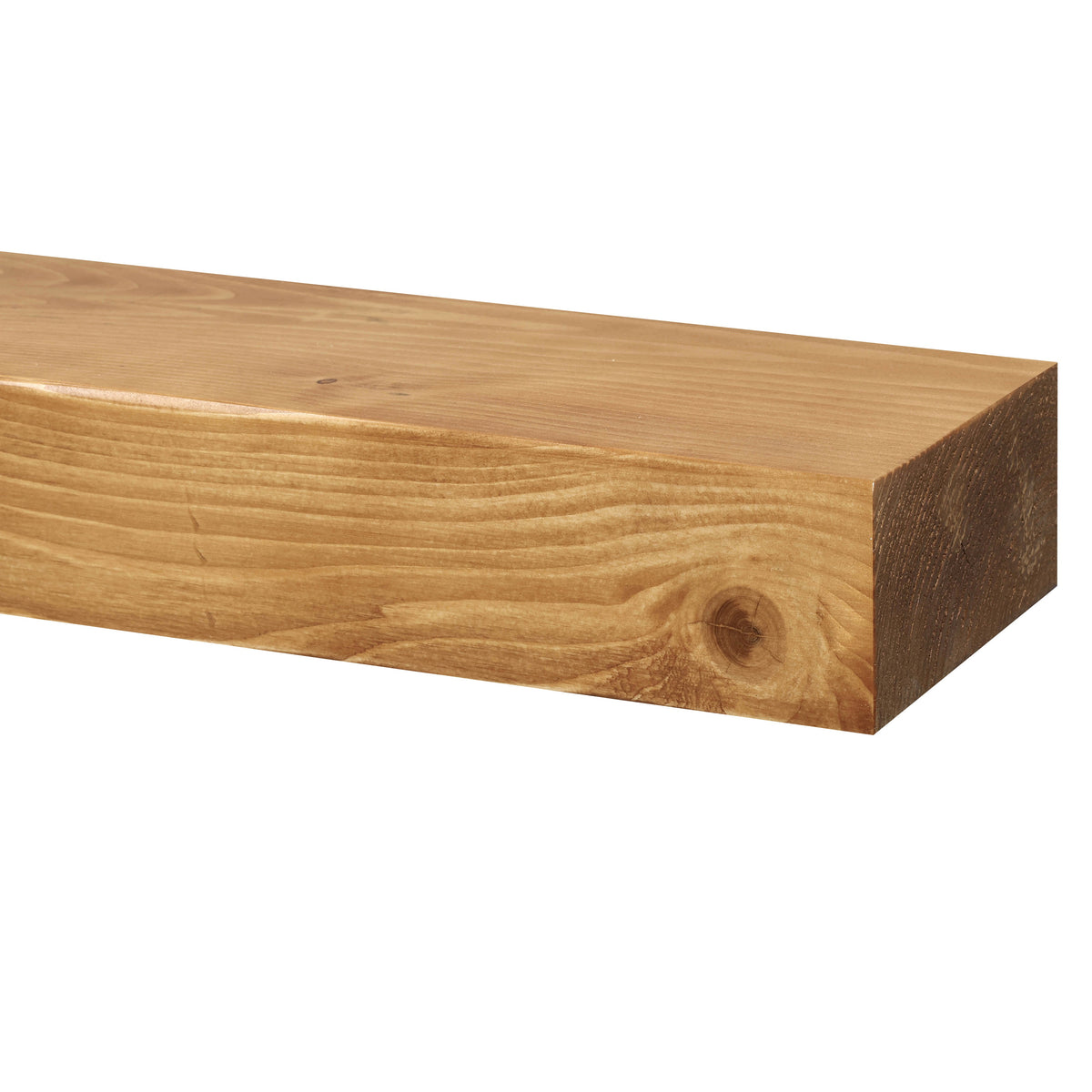 Smooth Solid Floating Timber Fireplace Mantel Shelf.