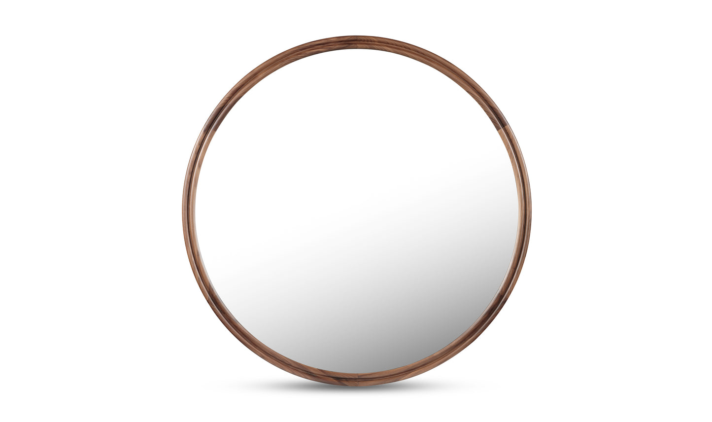 Alcott Small Round Mirror Walnut