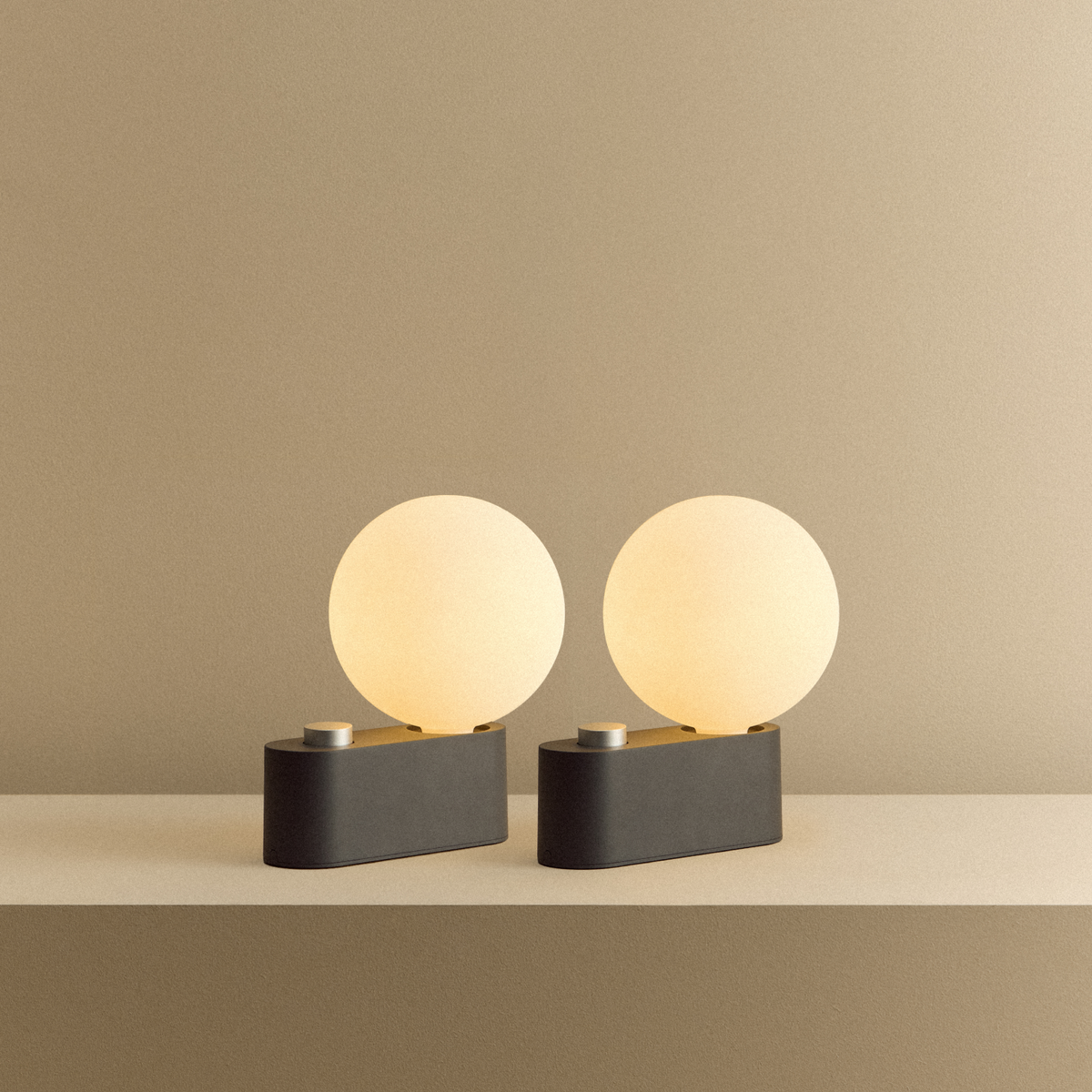 Alumina Multi-Use Lamp in Charcoal - Set of 2.
