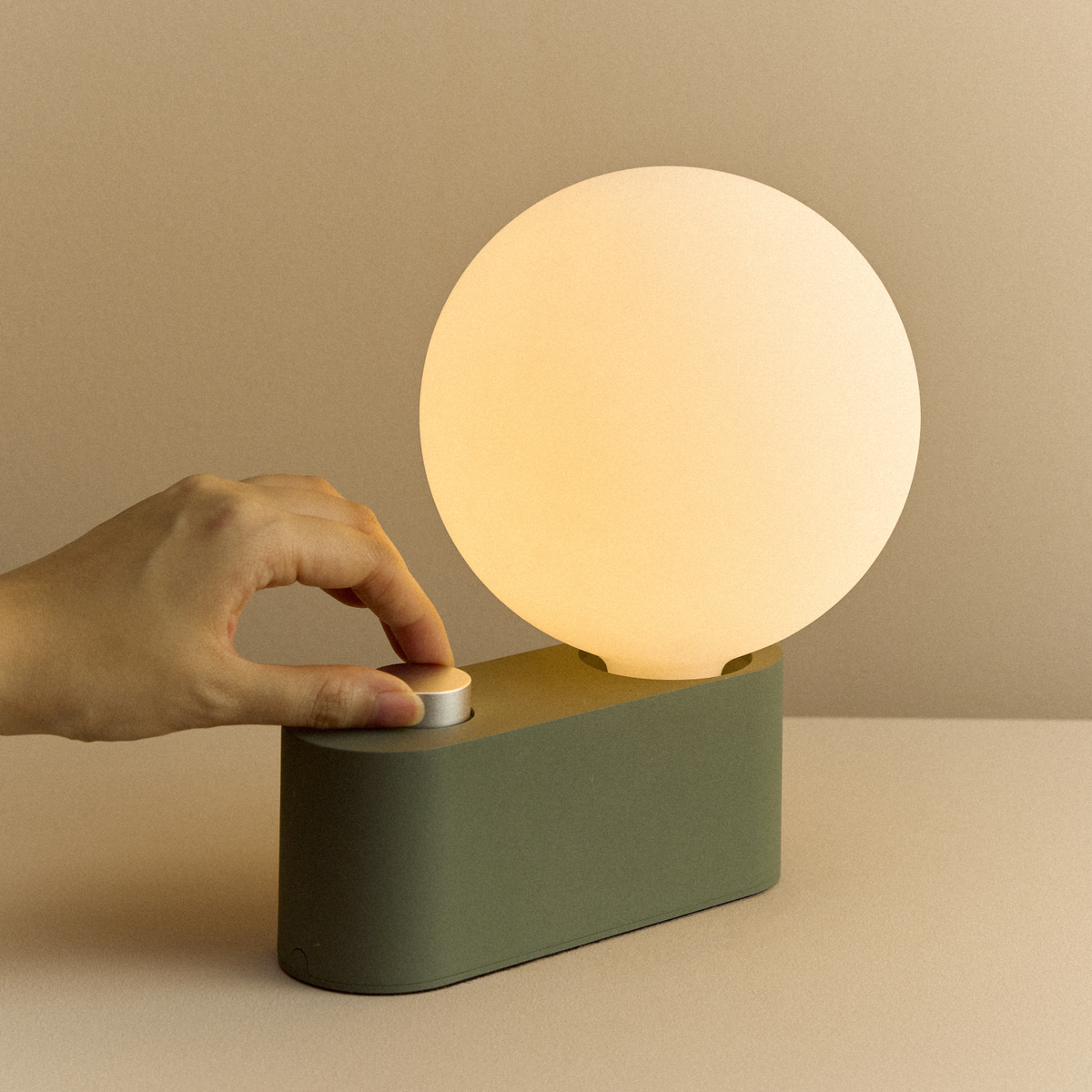 Alumina Multi-Use Lamp in Sage.