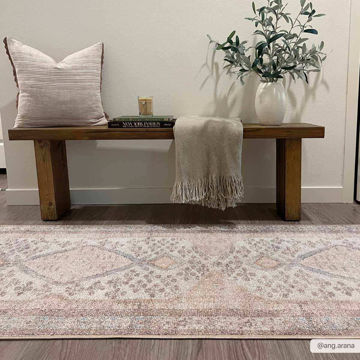 Analu Non-Slip Washable Rug.