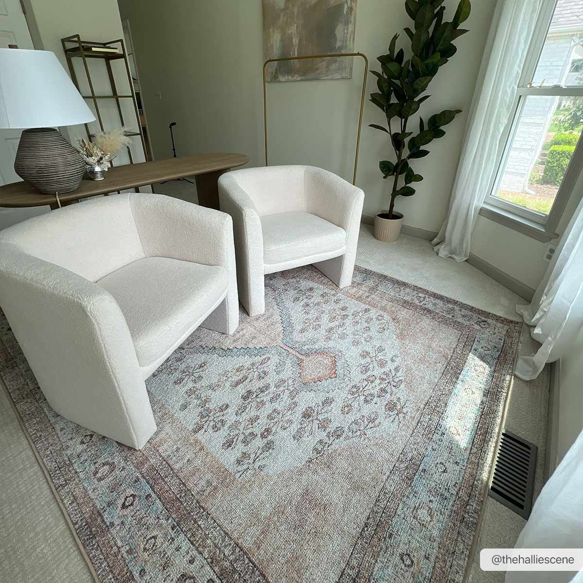 Analu Non-Slip Washable Rug.