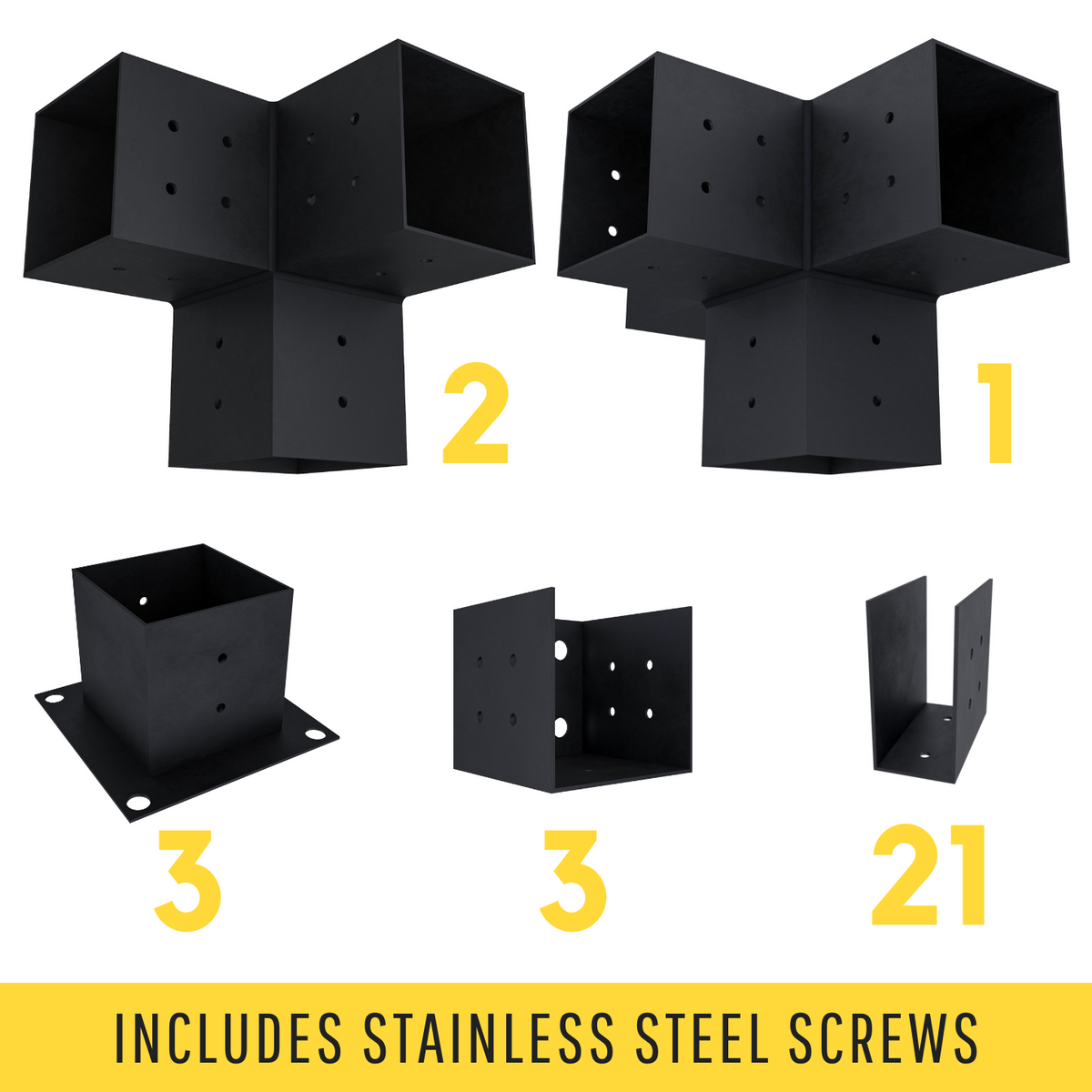 DIY Pergola Bracket Kit for an Attached Pergola With Roof Rafters - Any Size Up to 24' x 12'.