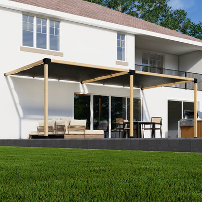 DIY Pergola Kit for an Attached Pergola With Canopies - Any Size Up to 24' x 12'.