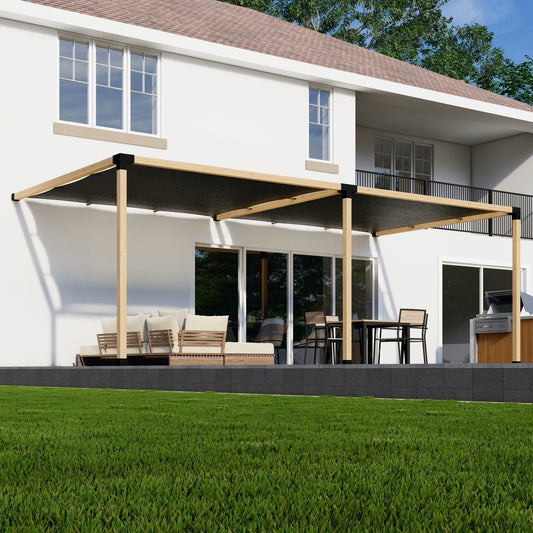DIY Pergola Kit for an Attached Pergola With Canopies - Any Size Up to 24' x 12'.