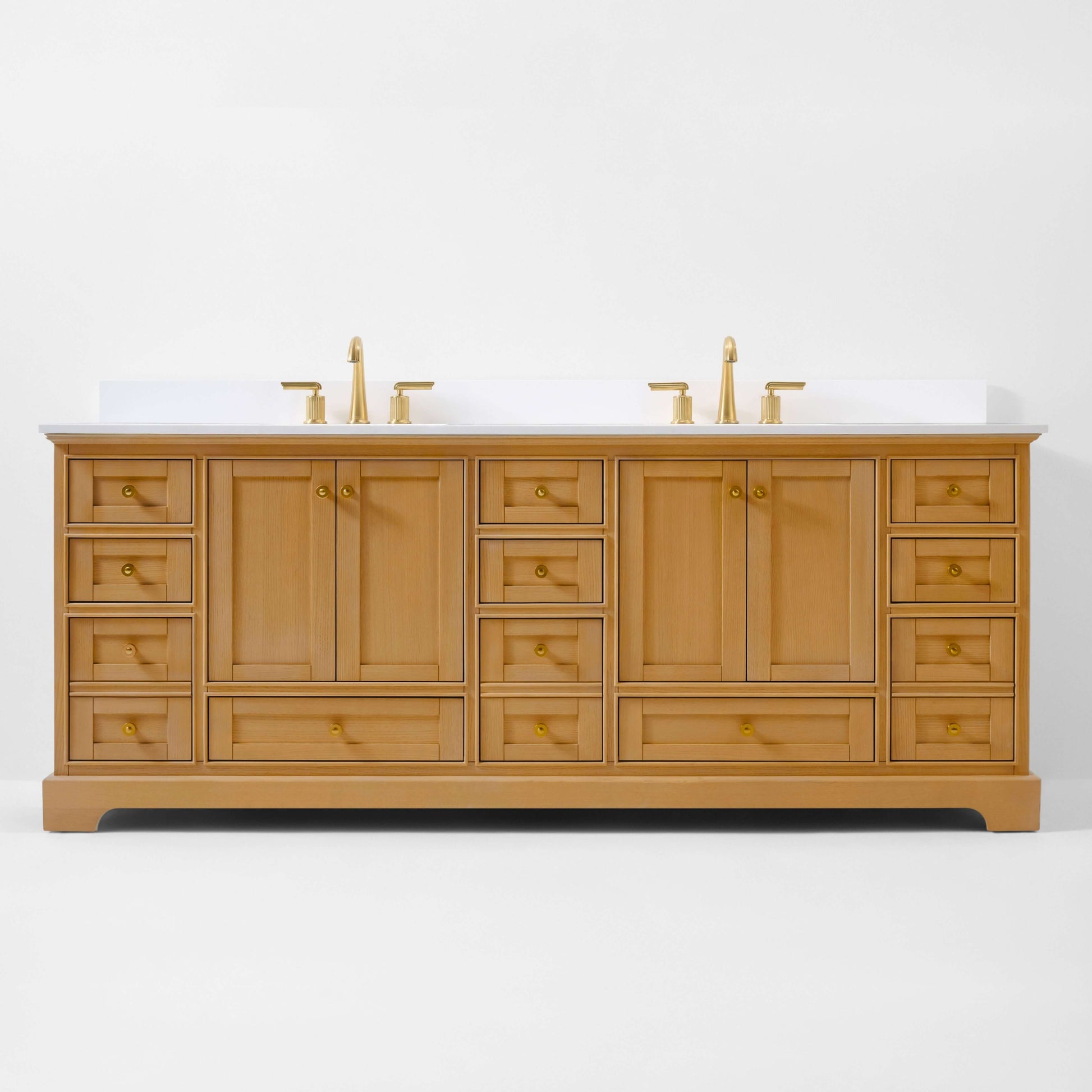 Audrey Bathroom Vanity in Sienna Finish.