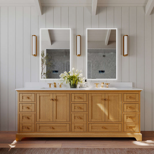 Audrey Bathroom Vanity in Sienna Finish.