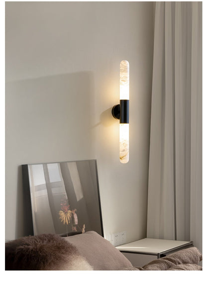 Aurevon Alabaster Linear Wall Sconce