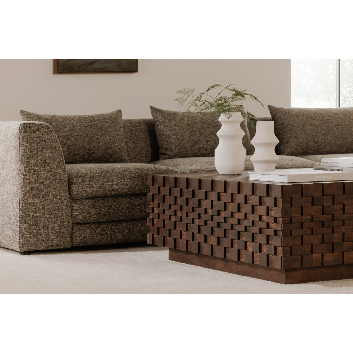 Easton Storage Coffee Table Brown lifestyle image