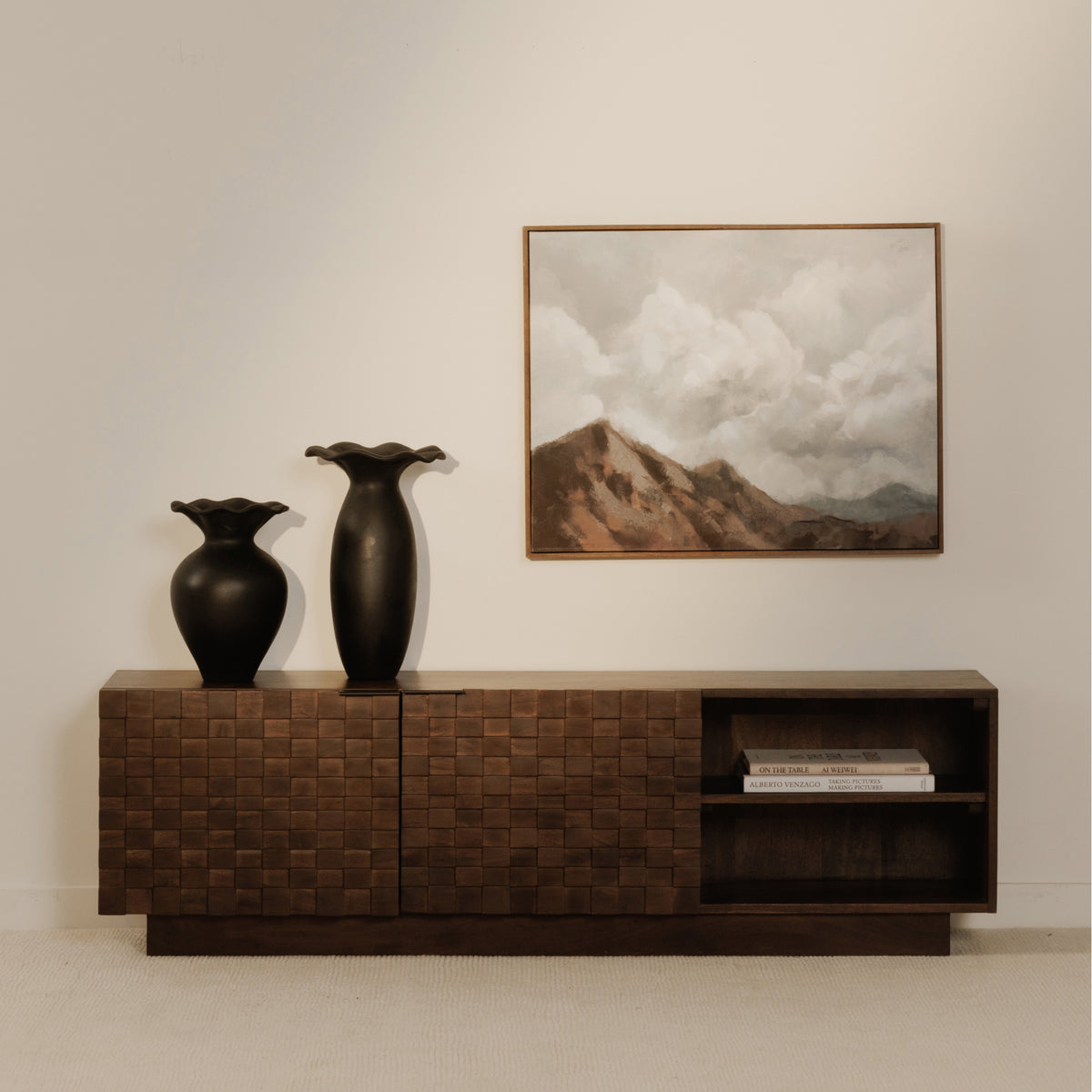 Easton Media Cabinet Brown lifestyle image