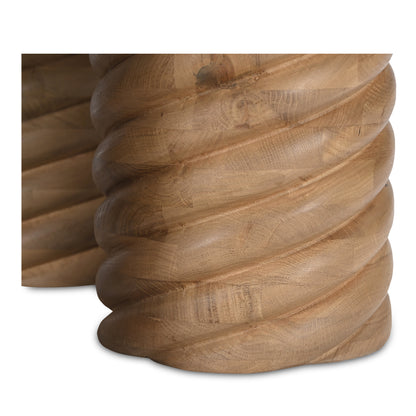 Treccia Round Coffee Table Oak view 5