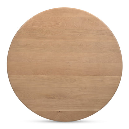 Treccia Round Coffee Table Oak view 4