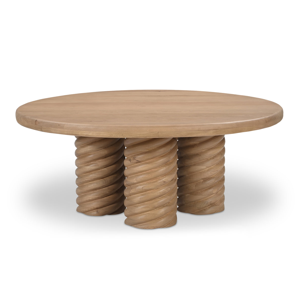 Treccia Round Coffee Table Oak product image