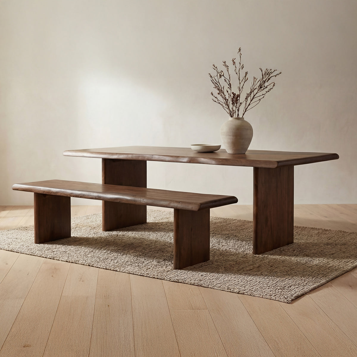 Lila Dining Bench Small Brown lifestyle image