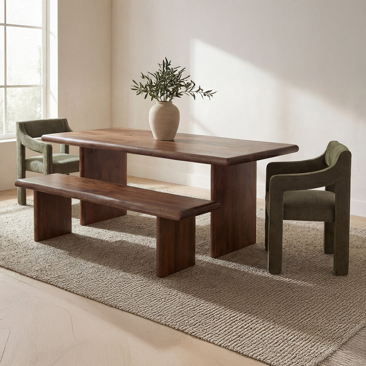 Lila Dining Bench Small Brown view 8
