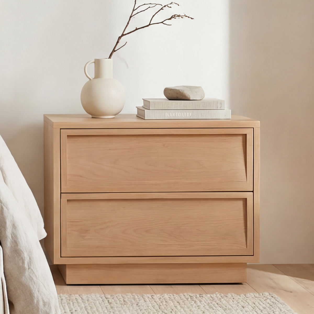 Hudson Nightstand Natural - lifestyle view 1