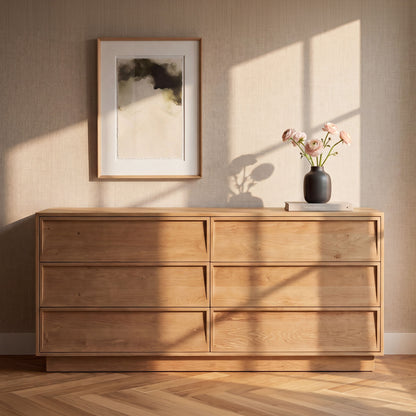 Hudson 6 Drawer Dresser Natural - lifestyle view 1