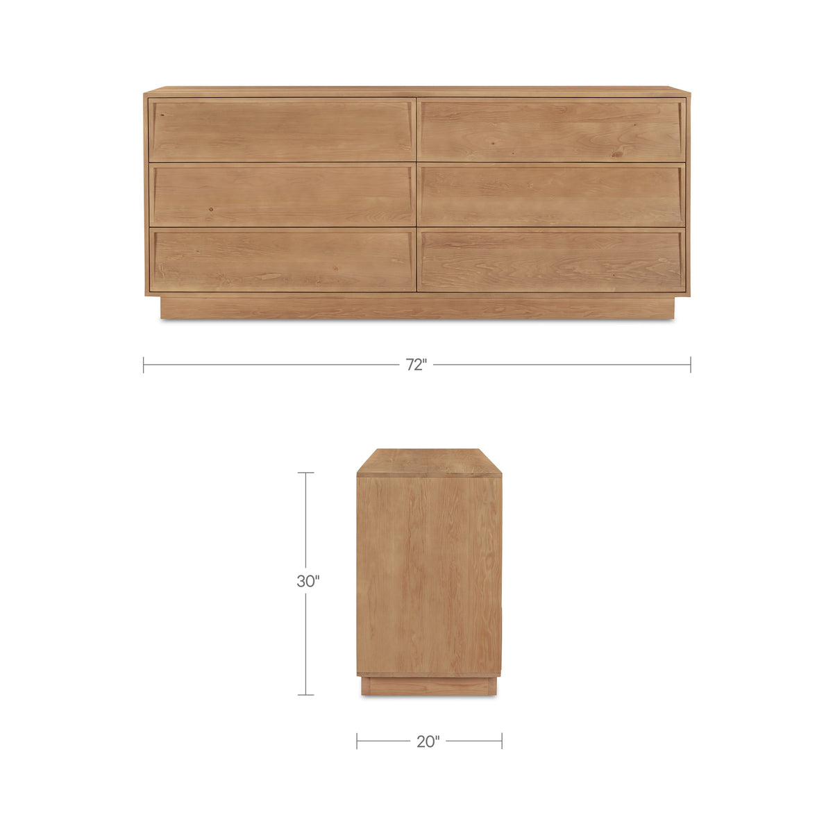 Hudson 6 Drawer Dresser Natural - alternate view 6
