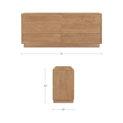 Hudson 6 Drawer Dresser Natural - alternate view 6
