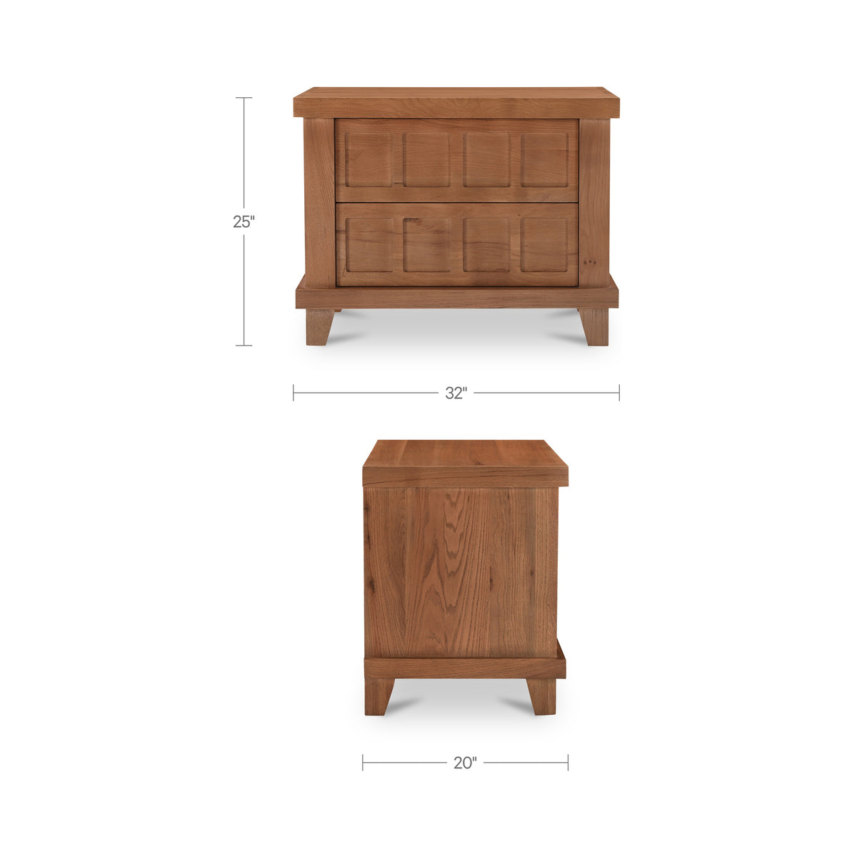 Enya Nightstand Red Oak additional view