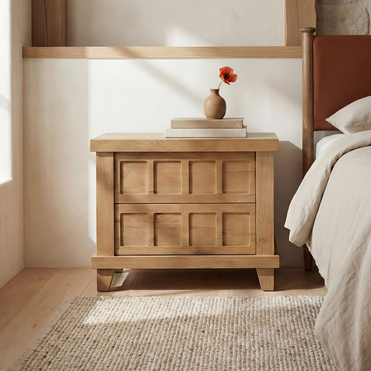Enya Nightstand Natural Oak additional view