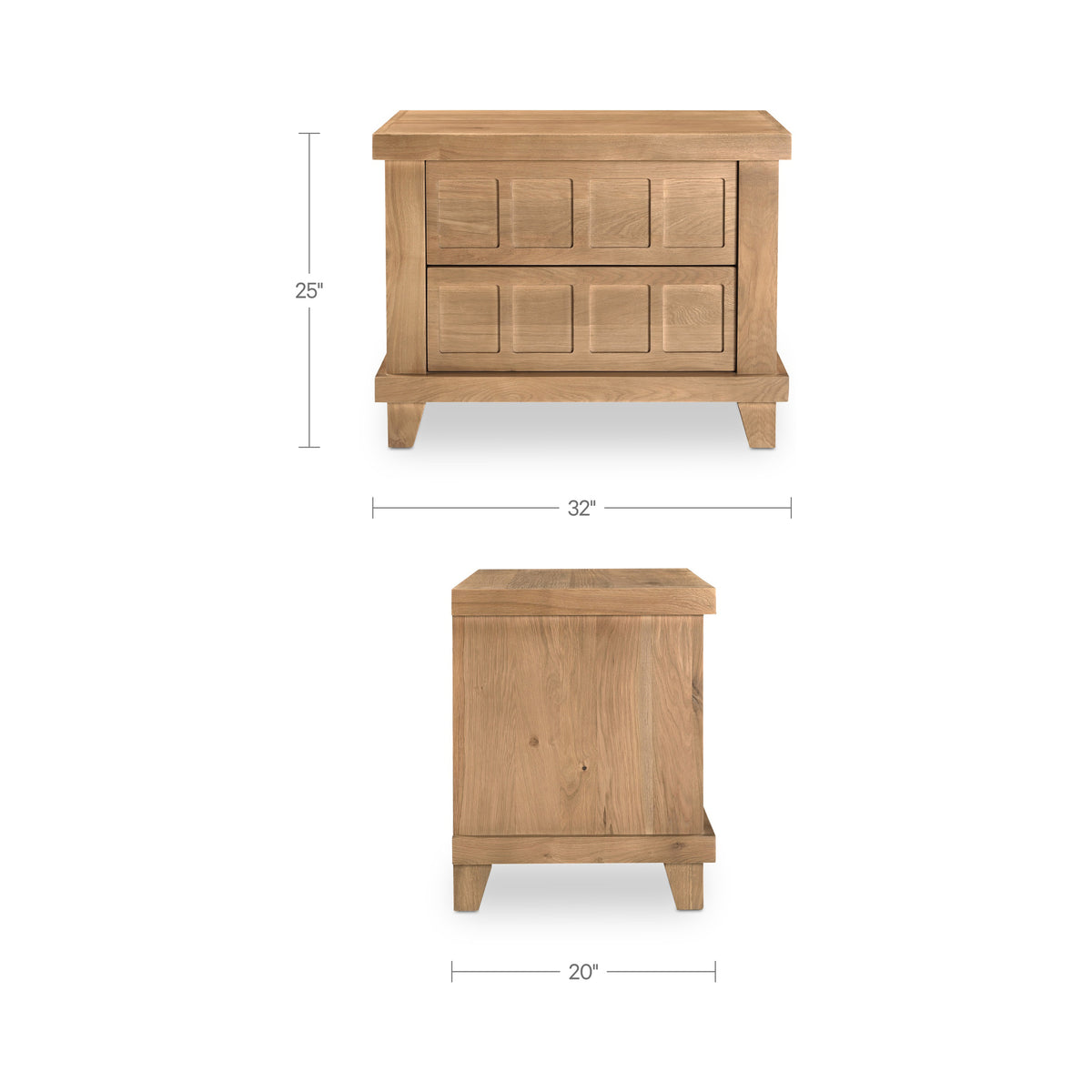 Enya Nightstand Natural Oak additional view