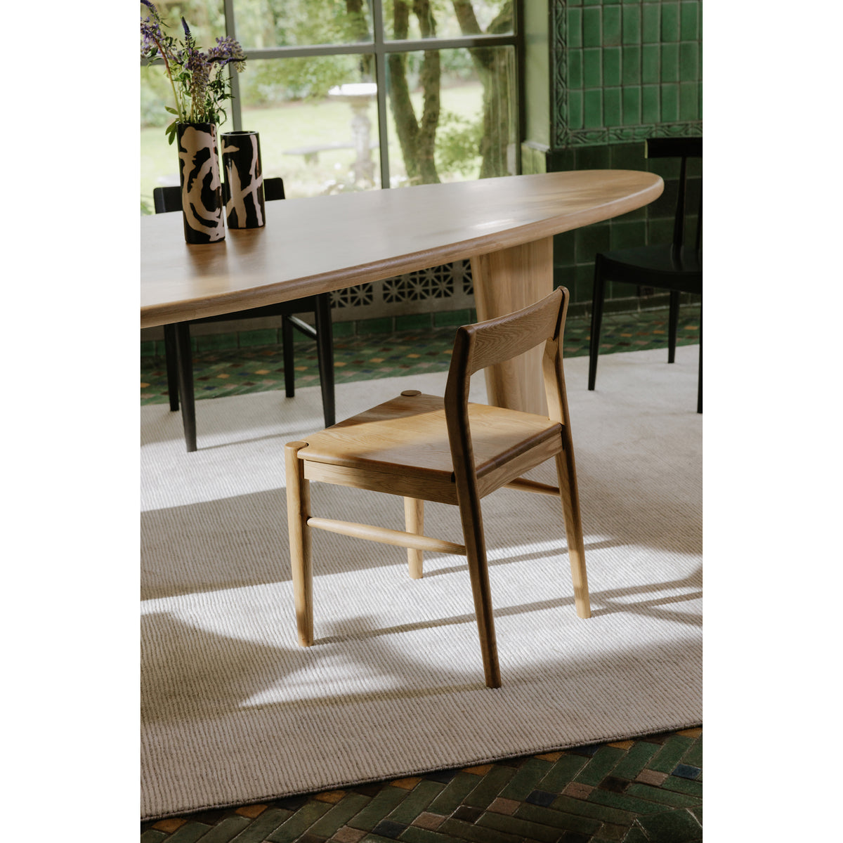 Owing Dining Chair Natural Oak - Set of Two - lifestyle image