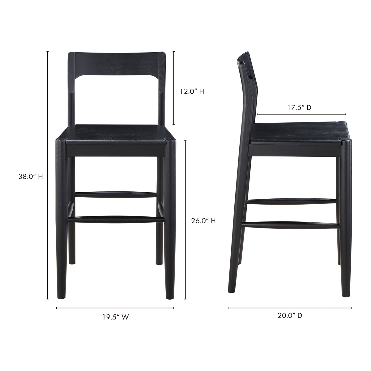 Owing Counter Stool Black - view 8