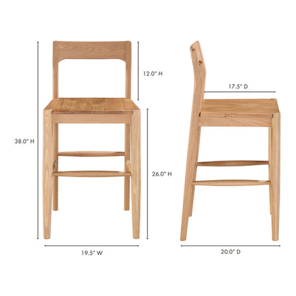 Owing Counter Stool Natural Oak - view 9
