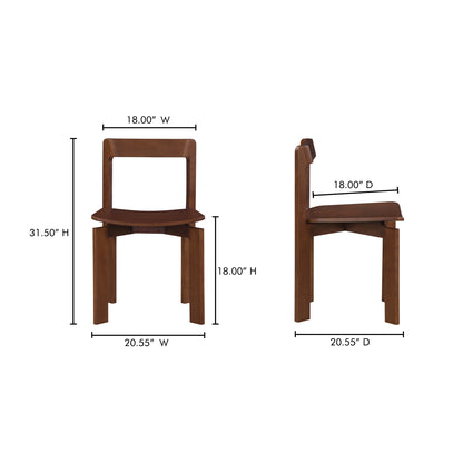 Daifuku Dining Chair Brown – Set of Two – image 5