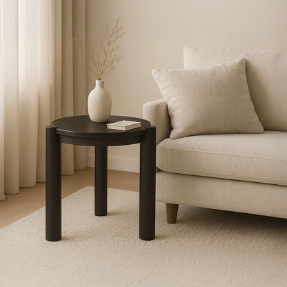 Jack Side Table Brushed Dark Brown - lifestyle view 1