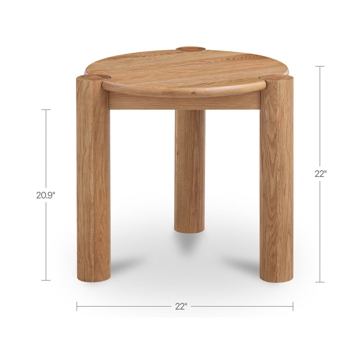 Jack Side Table Brushed Natural Oak - alternate view 6