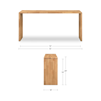 Carrie Counter Table Natural dimensions