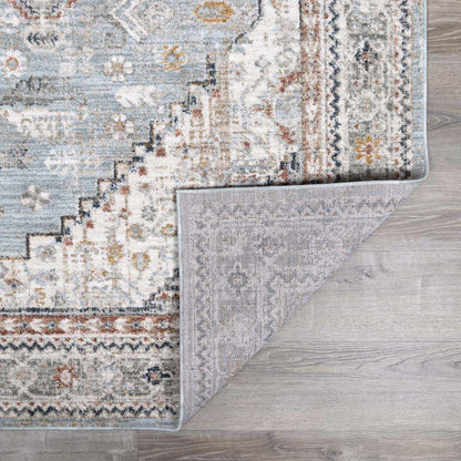 Kouta Gray Blue Area Rug.