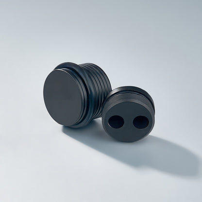 Bastion - Knurled Ring Solid Brass Door Stops.