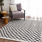 Kieu Black & White Checkered Area Rug.