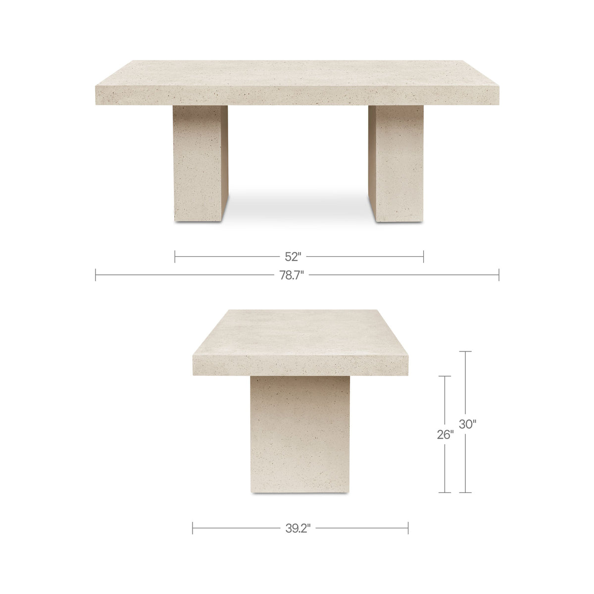 Antonius Outdoor Dining Table Terrazzo additional view