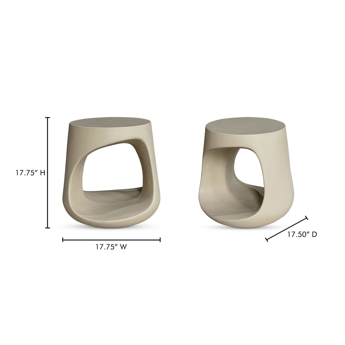 Rothko Outdoor Stool Cream view 7