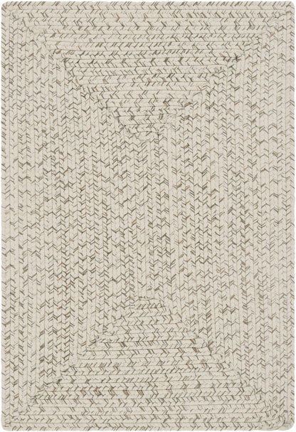 Beige Braided Faux Jute Outdoor Rug.