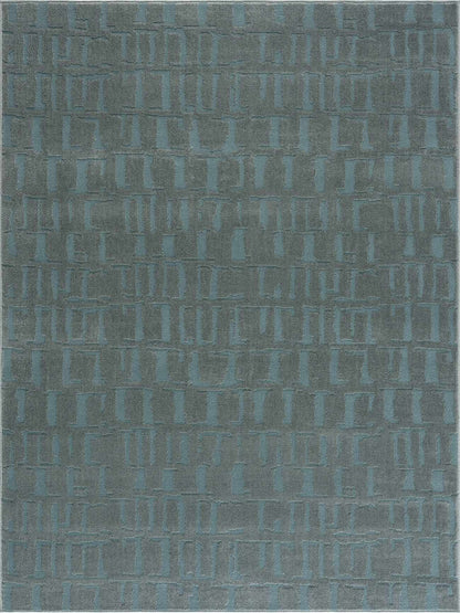 Dragan Teal Modern Washable Area Rug