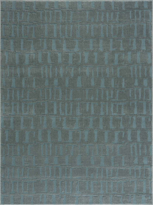 Dragan Teal Modern Washable Area Rug