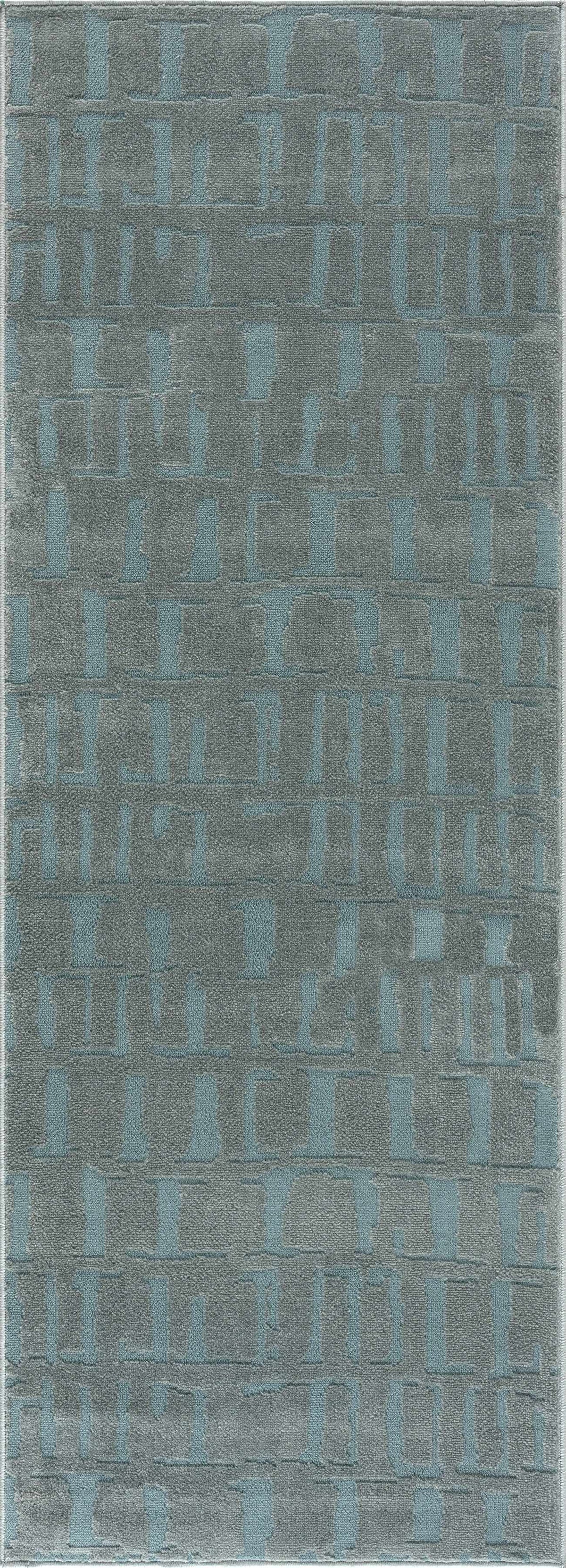 Dragan Teal Modern Washable Area Rug