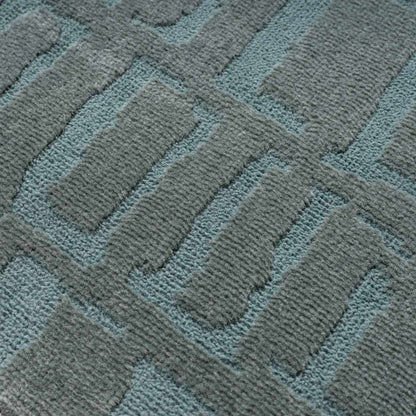 Dragan Teal Modern Washable Area Rug
