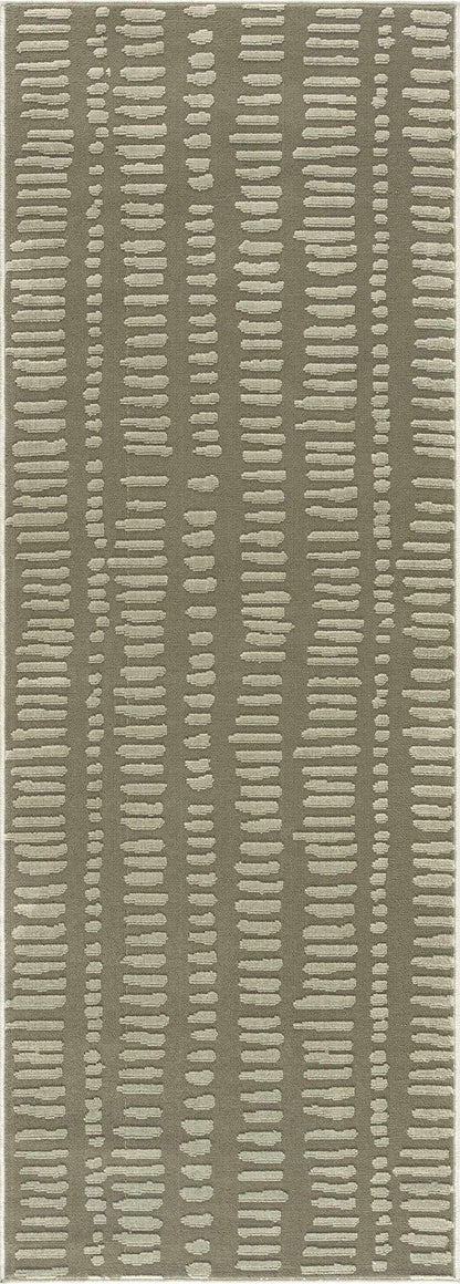 Dragos Green Modern Washable Area Rug